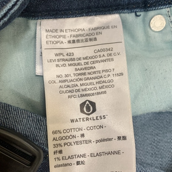 Levi Strauss midrise slim cotton/polyester/elastane denim W30,L30 straight leg. - Picture 7 of 13